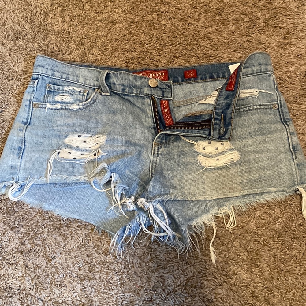 Distressed Jean shorts